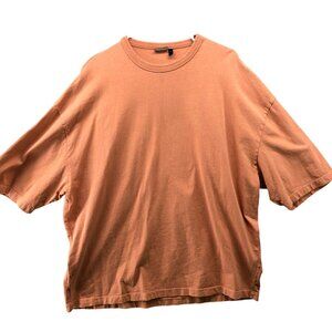 ASOS Oversized T Shirt Mens M Short Sleeve Crewneck Orange Clay Peach Cotton